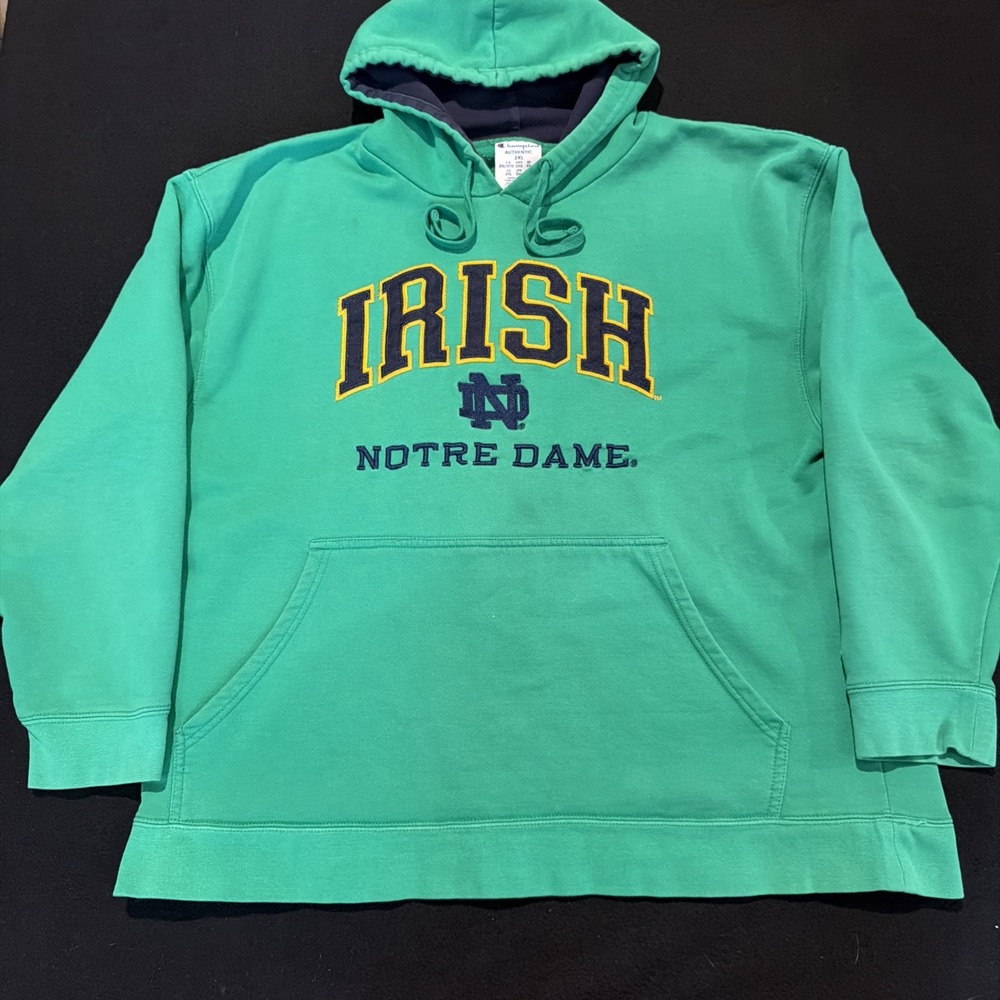 Notre Dame Fighting Irish Champion Pullover Hoodie Green Size XXL